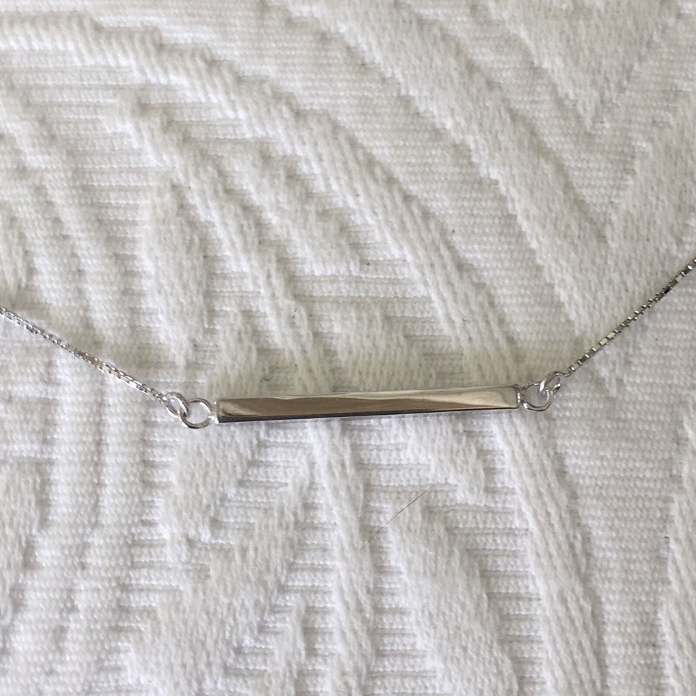 Pendant necklace in bright silver - Picture 6 of 6